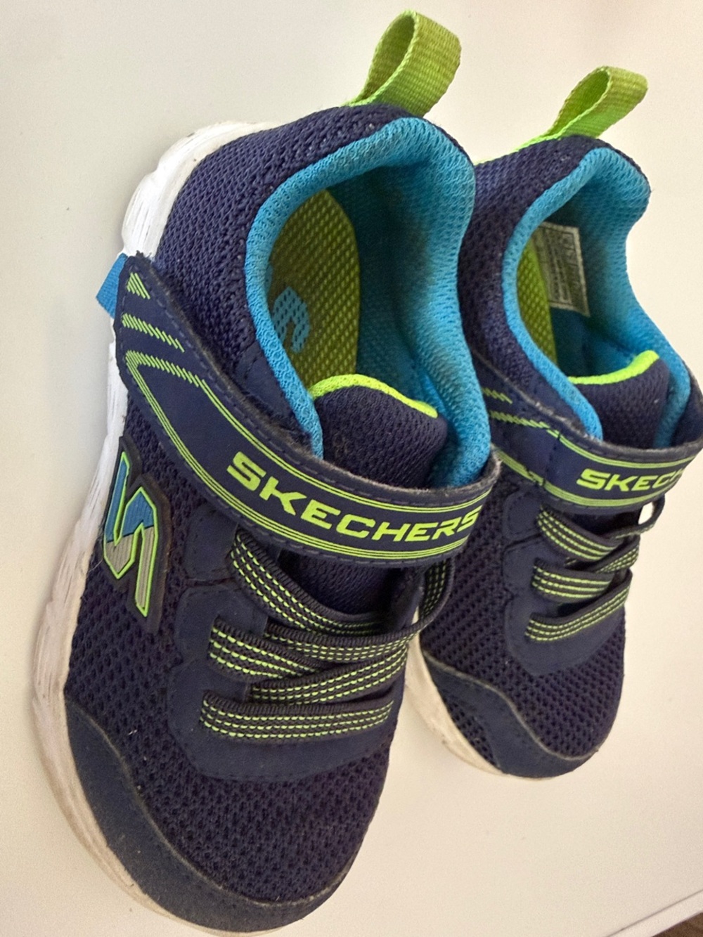 Skechers Kids Navy, Lime & Teal Athletic Sneakers